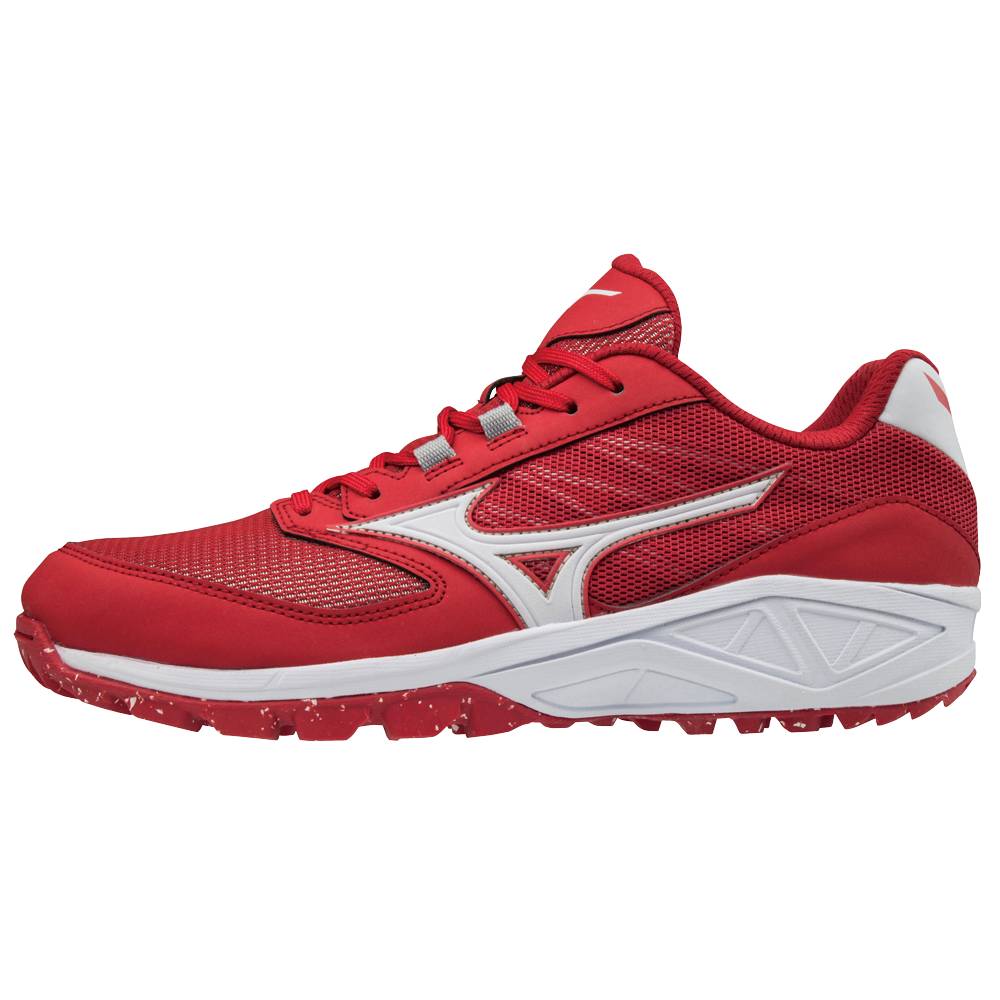 Mizuno Dominant All Surface Rövidszárú Turf Férfi Baseball Cipő Piros/Fehér HAB630197